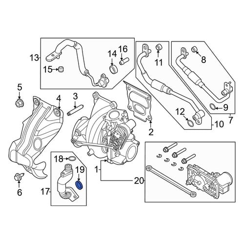Ford OE FT4Z6N652E - Turbocharger Oil Line Gasket
