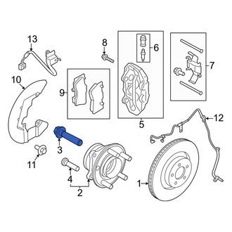 Ford OE - Front Axle Hub Mounting Bolt