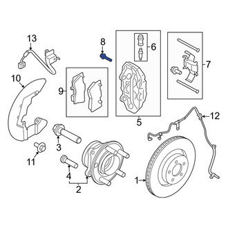 Ford OE - Front Disc Brake Caliper Bolt