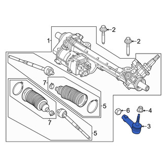 Ford OE - Front Inner Steering Tie Rod End