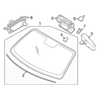 Ford OE - Windshield - Glass