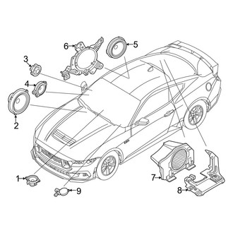 Ford OE - Instrument Panel - Sound System (12 Speakers, Speakers & Woofer), (Convertible)