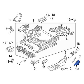 Ford OE - Front Right Seat Back Recliner Adjustment Handle