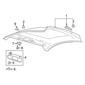 Ford OE - Roof - Interior Trim (Dark Horse / EcoBoost / EcoBoost Premium / GT / GT Premium Coupe)
