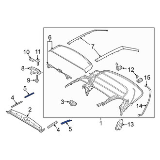 Ford OE - Rear Left Convertible Top Tonneau Cover