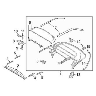 Ford OE - Convertible Top - Frame & Components (Convertible)