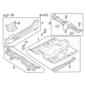 Ford OE - Pillars, Rocker & Floor - Floor (Dark Horse / EcoBoost / EcoBoost Premium / GT / GT Premium Coupe)