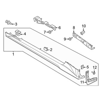 Ford OE - Pillars, Rocker & Floor - Exterior Trim (Dark Horse / EcoBoost / EcoBoost Premium / GT / GT Premium Coupe)
