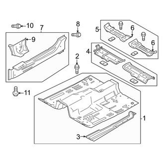 Ford OE - Pillars, Rocker & Floor - Floor (Convertible)