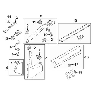 Ford OE - Pillars, Rocker & Floor - Interior Trim (Convertible)