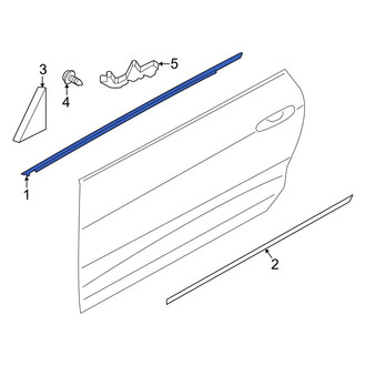 Ford OE - Front Left Outer Door Window Belt Weatherstrip