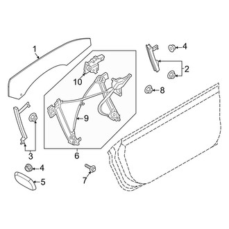 Ford OE - Front Left Window Motor and Regulator Assembly