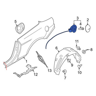 Ford OE - Rear Fuel Filler Housing