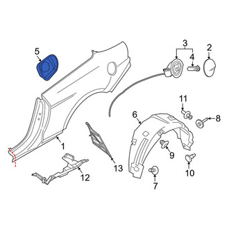 Ford OE - Rear Fuel Filler Housing Seal