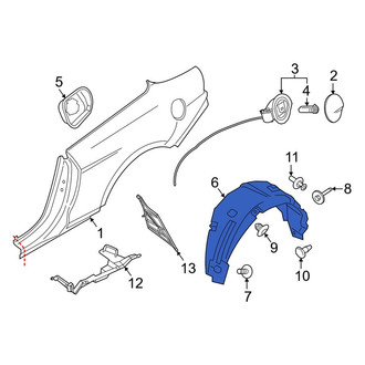 Ford OE - Rear Right Quarter Panel Splash Shield