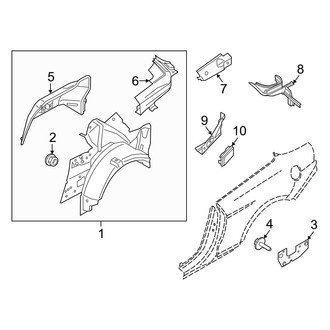 Ford OE - Quarter Panel - Inner Structure (Convertible)