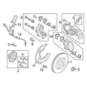 Ford OE - Rear Suspension - Brake Components (W/O Brembo Brakes)