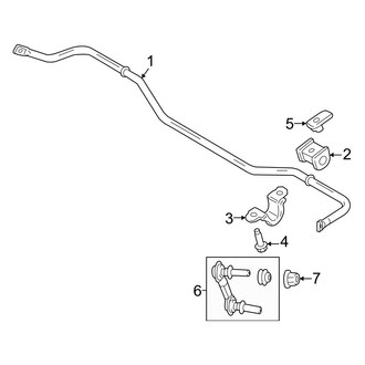 Ford OE - Rear Suspension - Stabilizer Bar & Components