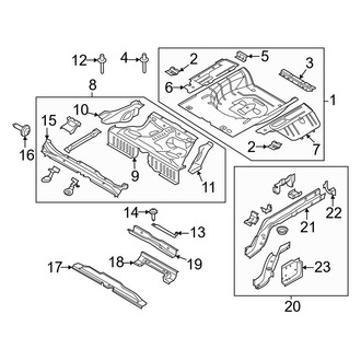 Ford OE - Rear Body & Floor - Rear Floor & Rails (Dark Horse / EcoBoost / EcoBoost Premium / GT / GT Premium Coupe)