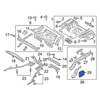 Ford OE - Rear Right Floor Side Rail Reinforcement