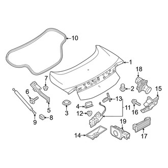 Ford OE - Trunk Lid - Lid & Components (Dark Horse / EcoBoost / EcoBoost Premium / GT / GT Premium Coupe)