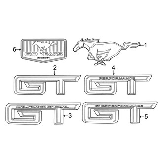 Ford OE - Trunk Lid - Exterior Trim (Emblem), (Convertible)