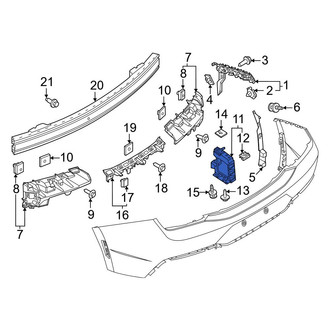 Ford OE - Rear Right Outer Bumper Cover Support Rail