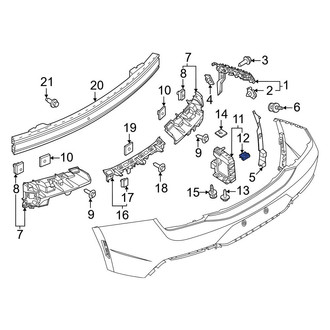 Ford OE - Bumper Cover Support Rail Nut