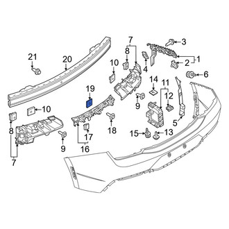 Ford OE - Bumper Cover Support Rail Nut