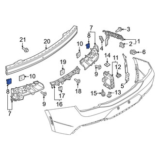 Ford OE - Bumper Cover Support Rail Nut
