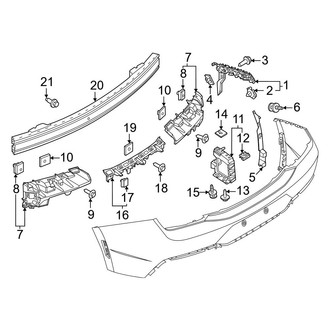 Ford OE - Rear Bumper - Bumper & Components (Reinforcements)