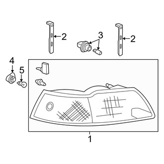 Ford OE - Front Lamps - Headlamp Components