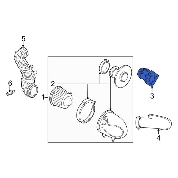 Ford OE F6UZ12B579YRM Mass Air Flow Sensor