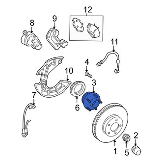 Ford OE - Front Wheel Bearing and Hub Assembly