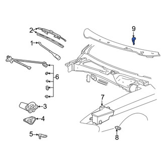 Ford OE - Front Windshield Washer Nozzle
