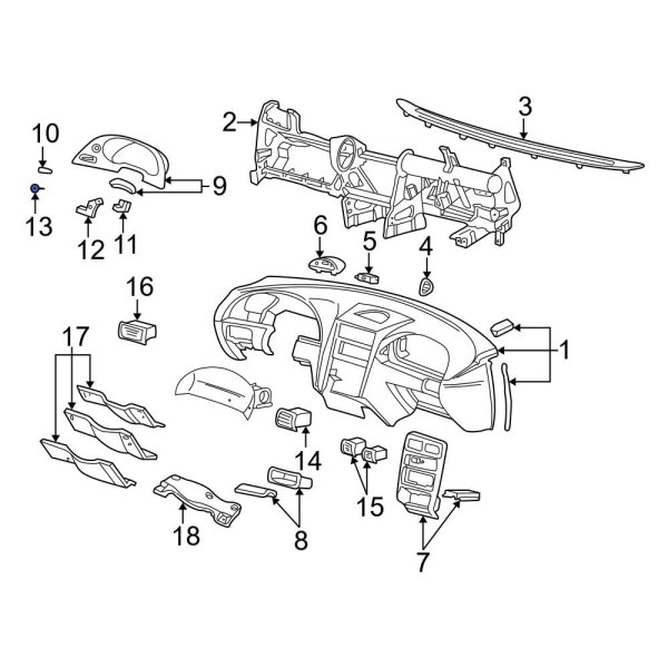 Ford OE F5ZZ11661A Headlight Switch Knob