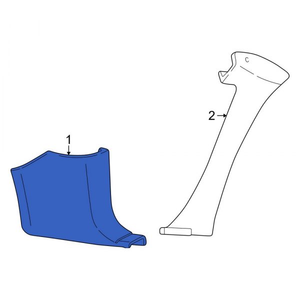 Ford OE XR3Z6302345AAA Left Kick Panel Trim