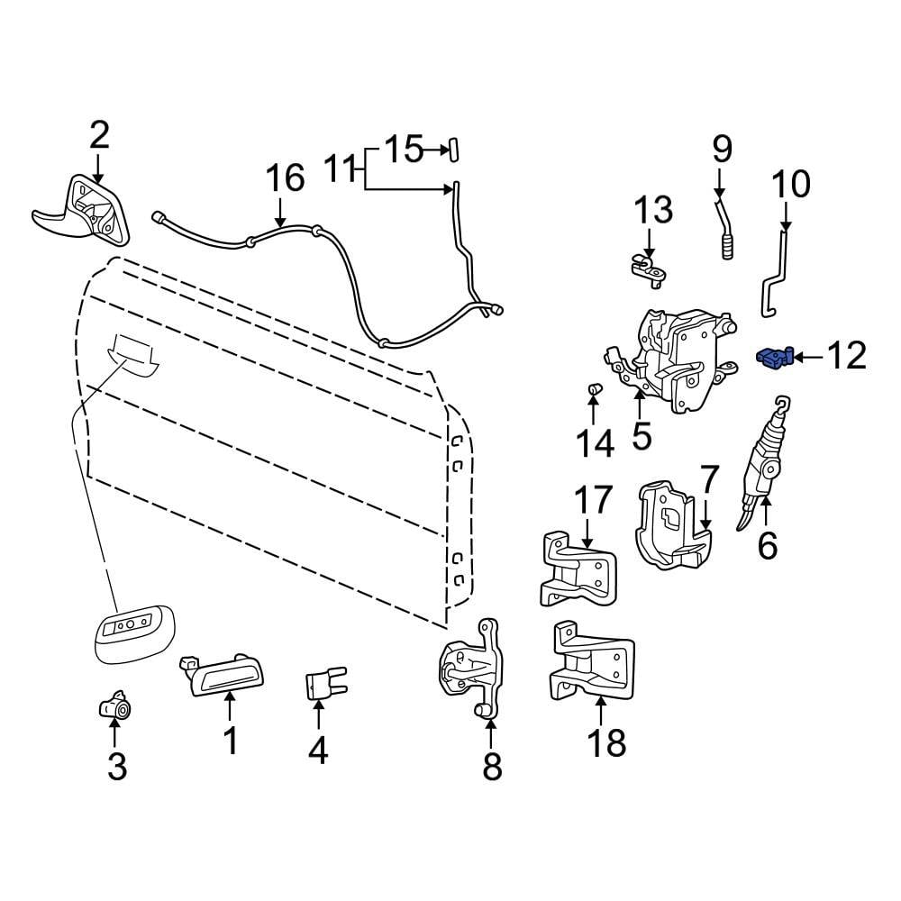 Ford OE E83Z5421952B Rear Door Latch Bolt