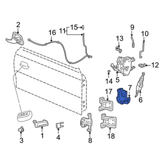 Ford OE - Front Right Door Lock Rod Cover