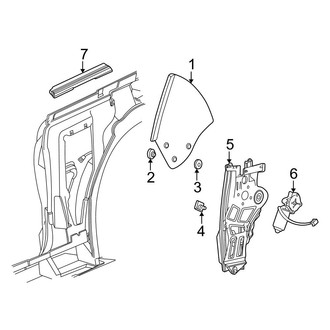 Ford OE - Quarter Panel - Glass (Base / GT Convertible)