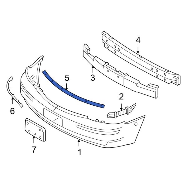 Bumper Cover Support Rail