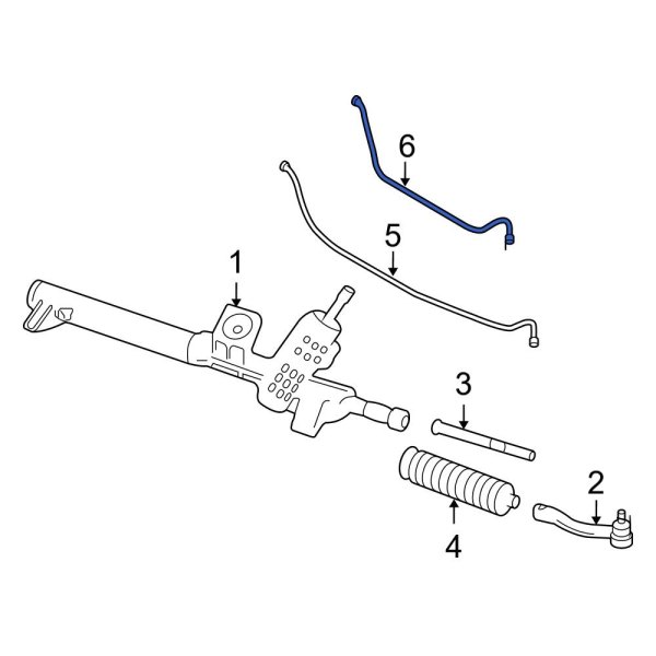 Ford OE 5F9Z3A714AA Front Left Power Steering Line