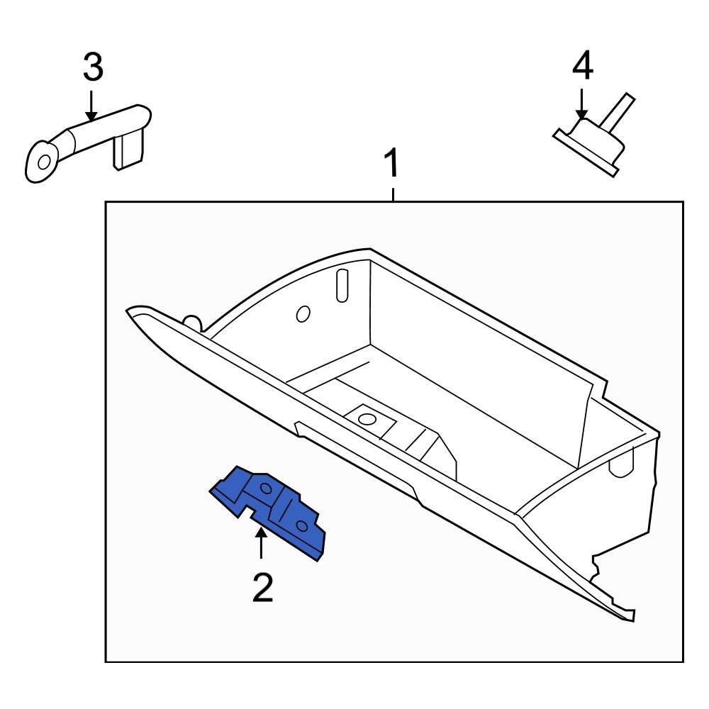 Ford OE 5F9Z7806072AAC Front Glove Box Latch