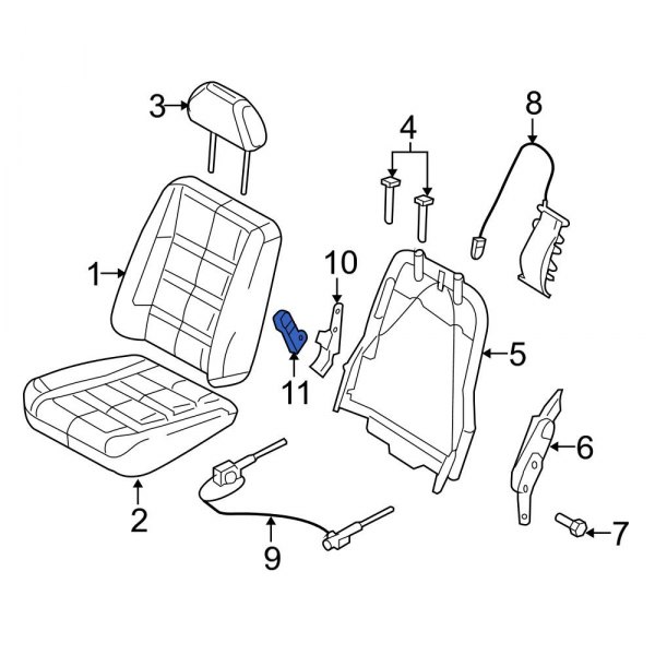 Seat Back Recliner Adjustment Handle