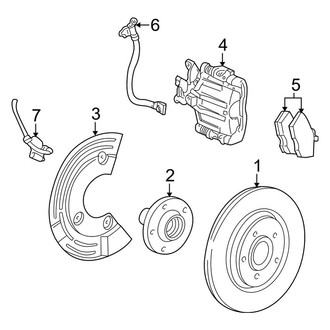Ford OE - Rear Suspension - Brake Components (Limited / SE / SEL FWD)