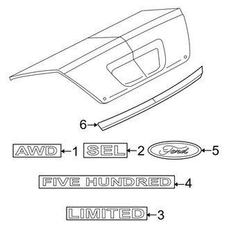 Ford OE - Trunk Lid - Exterior Trim
