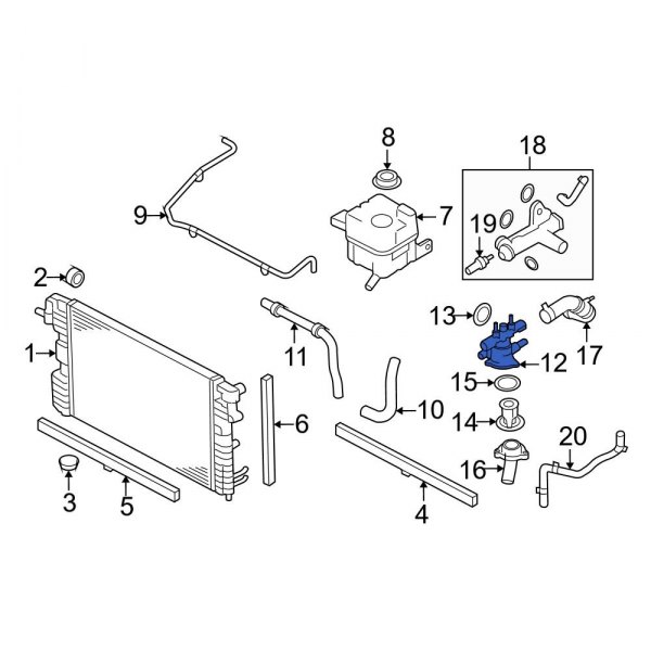 Engine Coolant Thermostat Housing