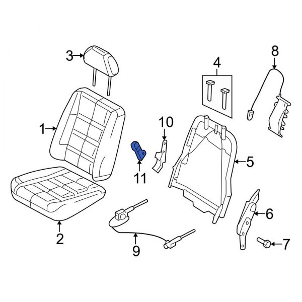 Seat Back Recliner Adjustment Handle