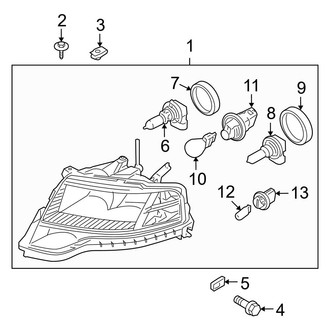 Ford OE - Front Lamps - Headlamp Components
