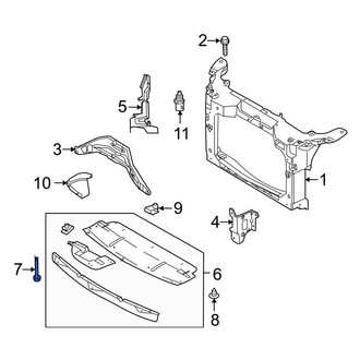 Ford OE - Radiator Support Baffle Bolt